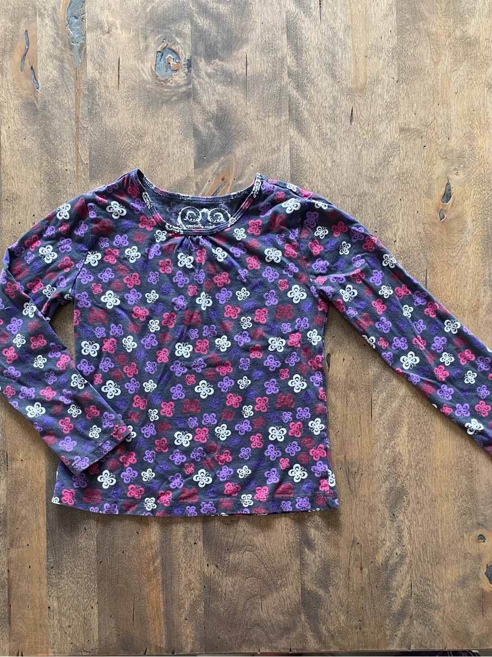 Place Kids Long-Sleeve Swim Rashguard - Purple, Pink, White